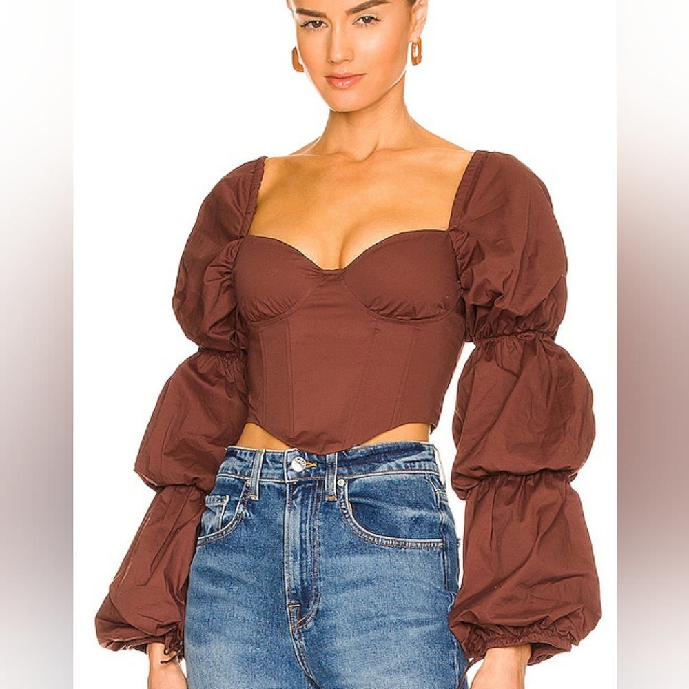 Majorelle tawny corset top